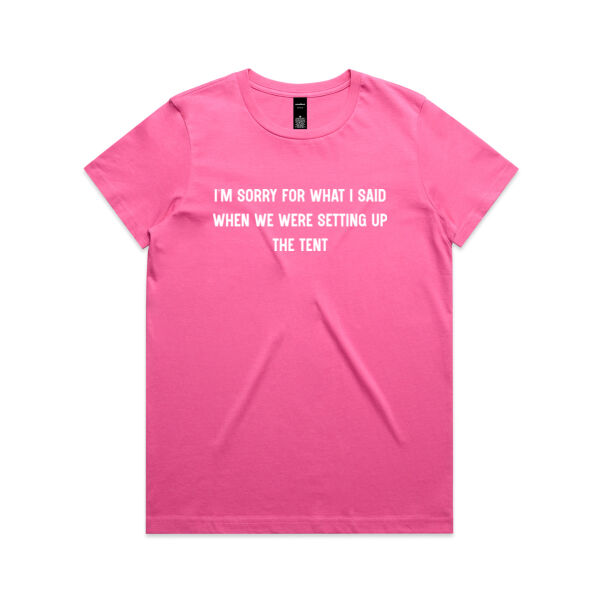 Womens Adventure Tee - Sorry For What I Said Thumbnail